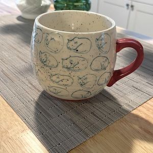 Leah Reena Goren Anthropologie Sleeping Cat Coffee Mug